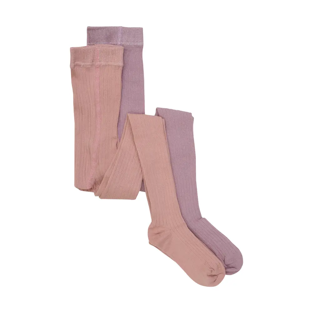 Strumpbyxor Rib 2-pack - Misty Rose - 50 | Barnkläder - Strumpor & strumpbyxor - Strumpbyxor | BabyMode