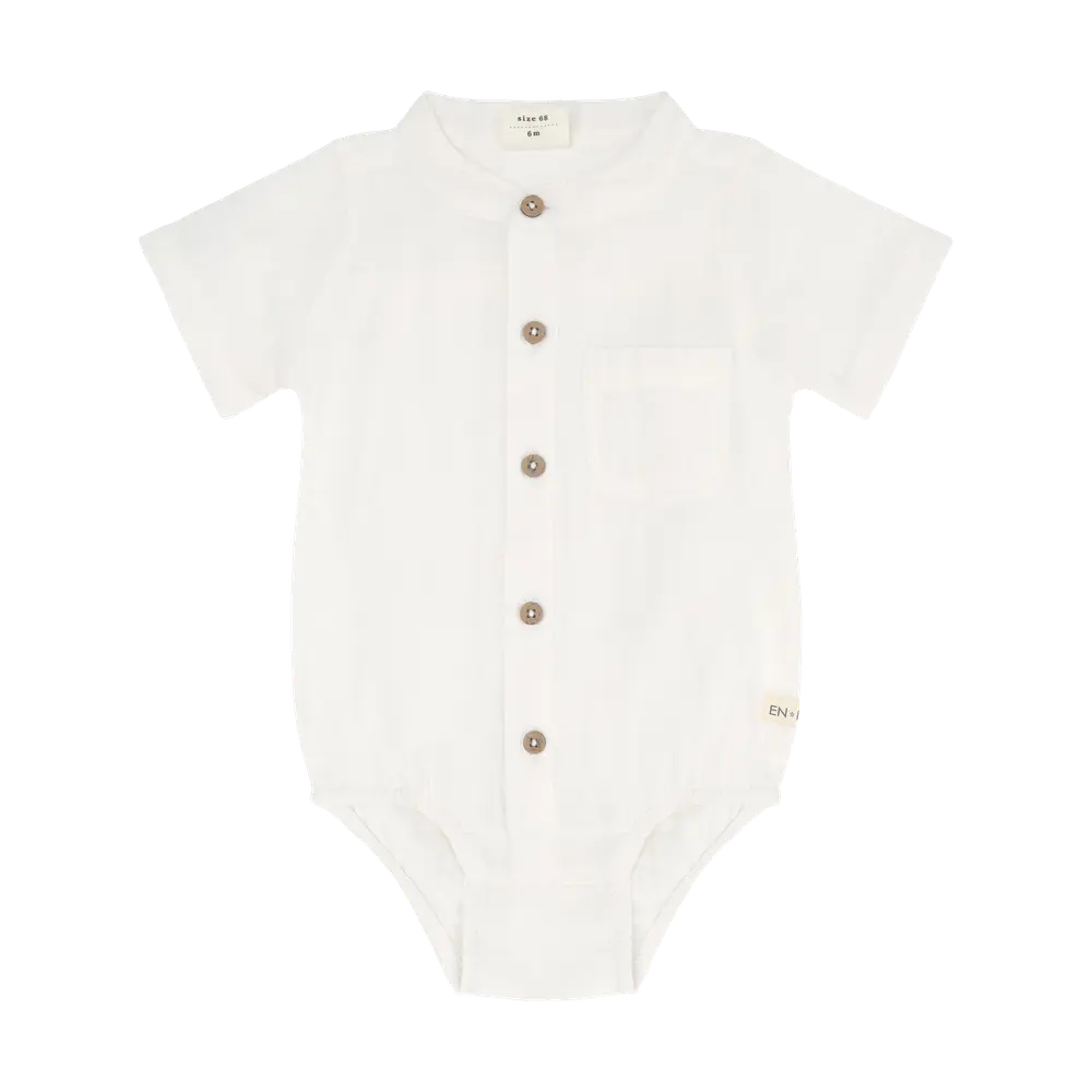 Kortärmad Bodyskjorta - Egret - 92 | Barnkläder - Bodys & overaller - Kortärmad body | BabyMode