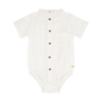 Kortärmad Bodyskjorta - Egret