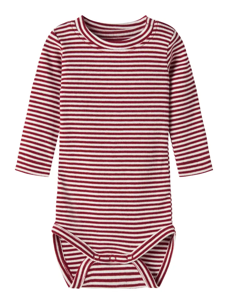 Name It Dab M Långärmad Body - Red Dahlia - 86