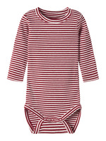 Name It Dab M Långärmad Body - Red Dahlia