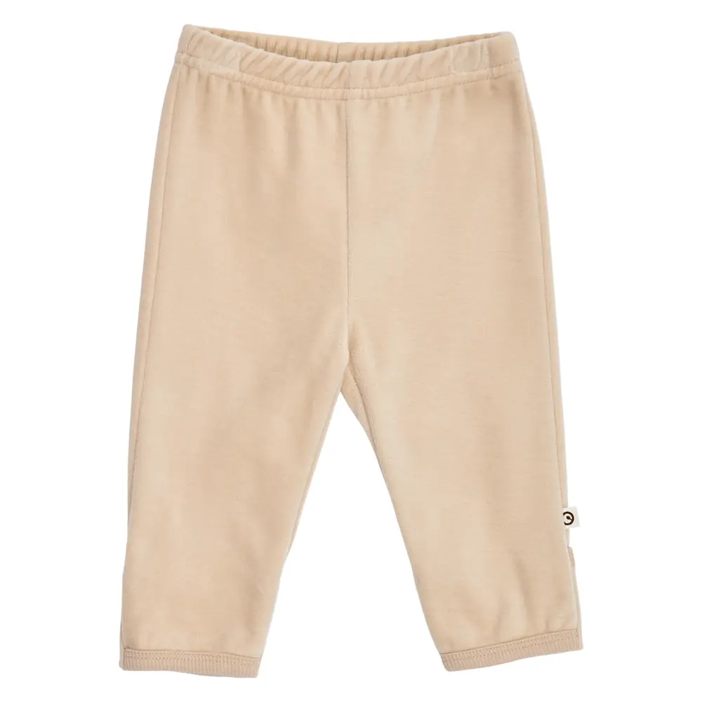 Velour Byxor - Oat - 62 | Barnkläder - Underdelar - Byxor | BabyMode