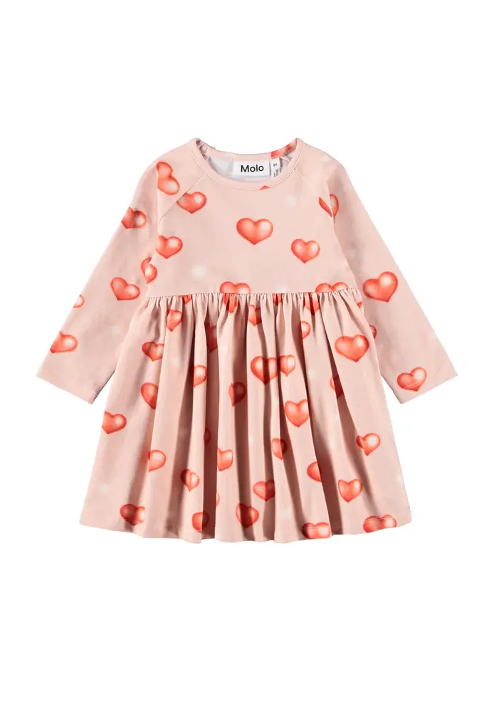 Molo Charmaine Klänning - Airbrush Hearts - 80 | Barnkläder - Toppar - Klänningar - Klänningar | BabyMode