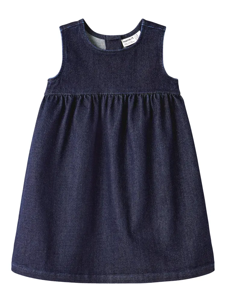 Name It Ella Denim Glitterklänning - Dark Blue Denim - 86