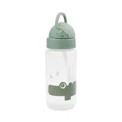 Dricksflaska med sugrör - Croco Green 350 ml | Baby & Barn - Äta - Matlådor & vattenflaskor | BabyMode