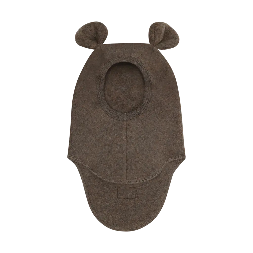Huttelihut Ull Fleece Balaclava M. Öra - Brown Melange - 50