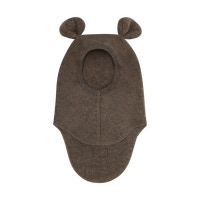 Huttelihut Ull Fleece Balaclava M. Öra - Brown Melange