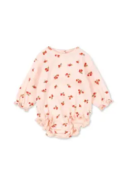 Chleo Romper - Rosa Pink | Kläder - Bodys & overaller - Långärmad body | BabyMode
