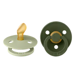 Napp Colour 2-pack Latex Anatomisk 0-6 mån - Sage/Hunter Green | Baby & Barn - Sköta - Nappar | BabyMode