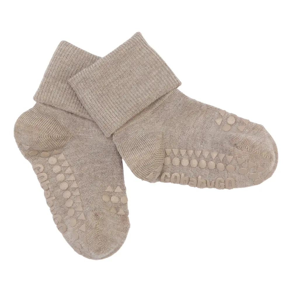 Halkstrumpor - Bambu - Sand - 14/16 | Barnkläder - Strumpor & strumpbyxor - Halkfria strumpor | BabyMode