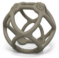 Bitboll i silikon med taktila ytor, grå