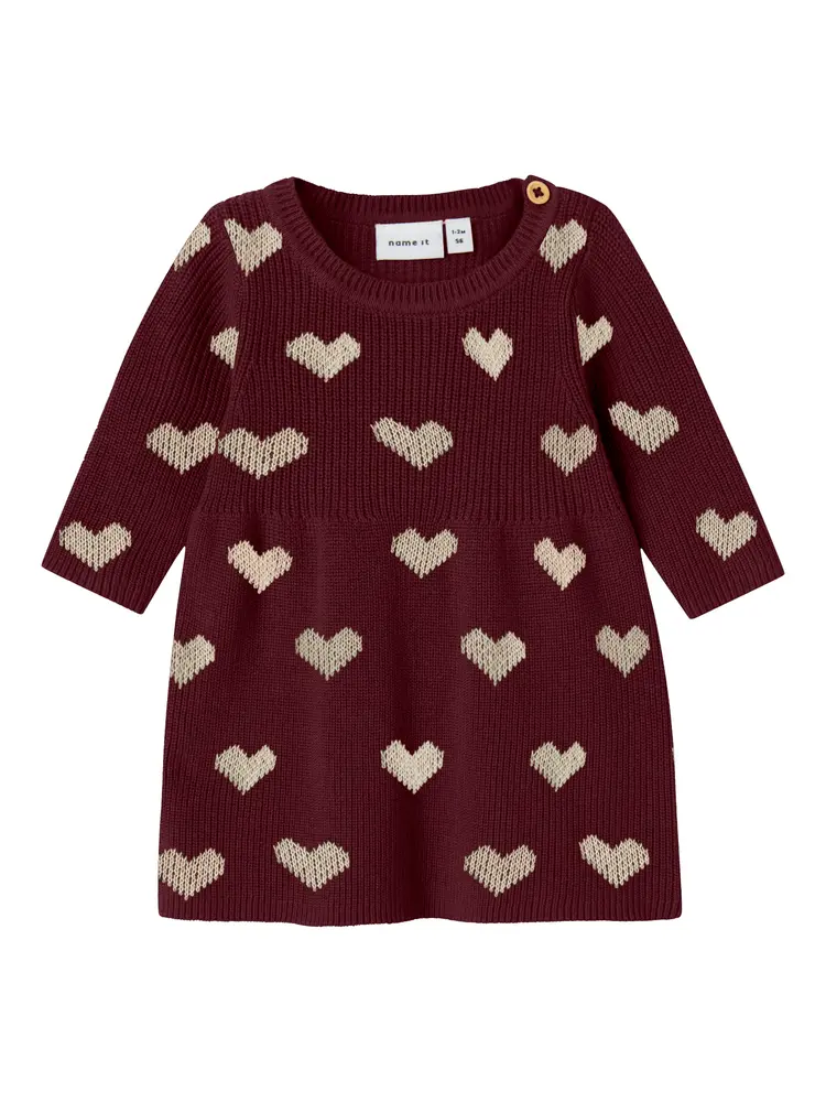 Oana Klänning - Burgundy - 50