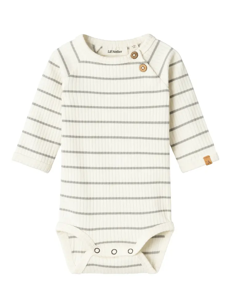 Kail langærmet slim body - COCONUT - 92 | Barnkläder - Bodys & overaller - Långärmad body | BabyMode