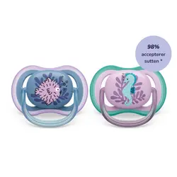 Napp Ultra Air 2-pack 6-18 m - Blå/Rosa | Baby & Barn - Sköta - Nappar | BabyMode