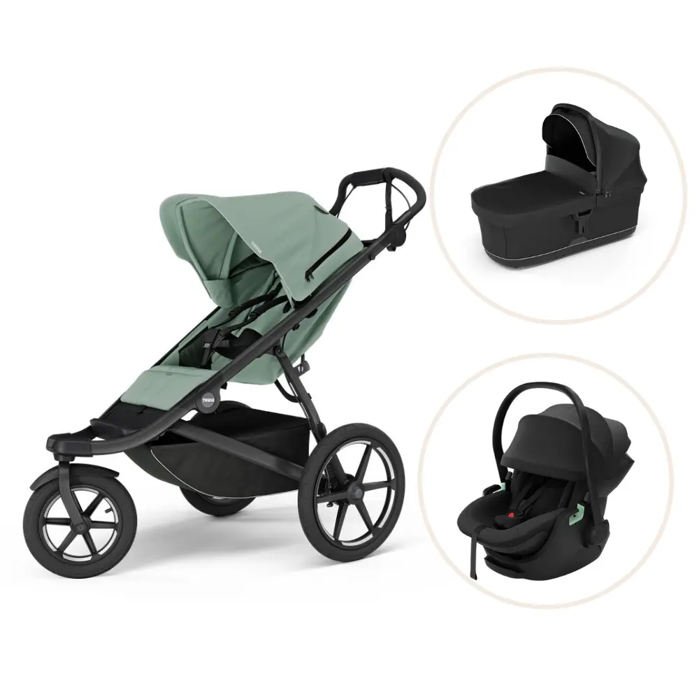 Thule Urban Glide 3 Barnvagn & Maple Babyskydd - Green | Barnvagnar - Barnvagnspaket | BabyMode