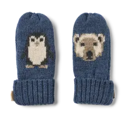 Towsi Jacquard Vantar - Blue | Kläder - Mössor, vantar och tossor - Vantar & handskar - Stickade vantar & mössor | BabyMode