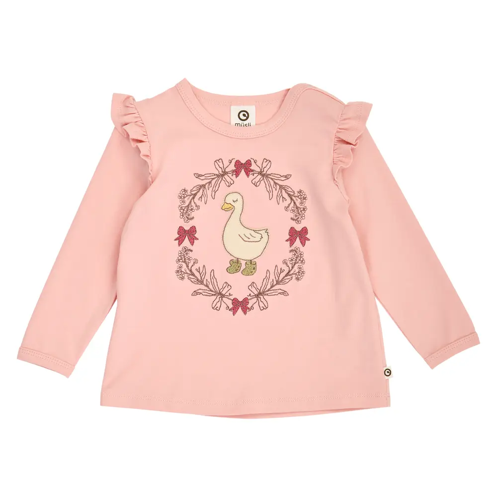 Müsli Heritage Tröja m. Volanger - Blush - 92