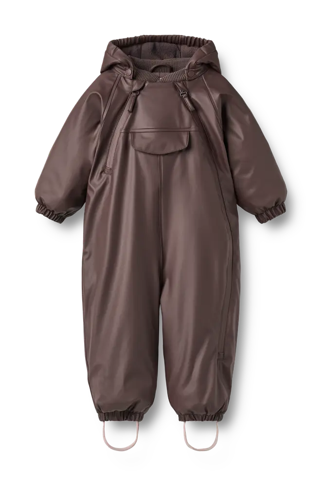 Wheat Evig Gummi Vinteroverall - Chocolate Plum - 86