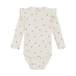 Långärmad Body Rib - Hjärtan | Kläder - Bodys & overaller - Långärmad body | BabyMode