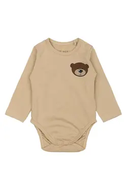 Långärmad Body Paxton - Humus | Kläder - Bodys & overaller - Långärmad body | BabyMode