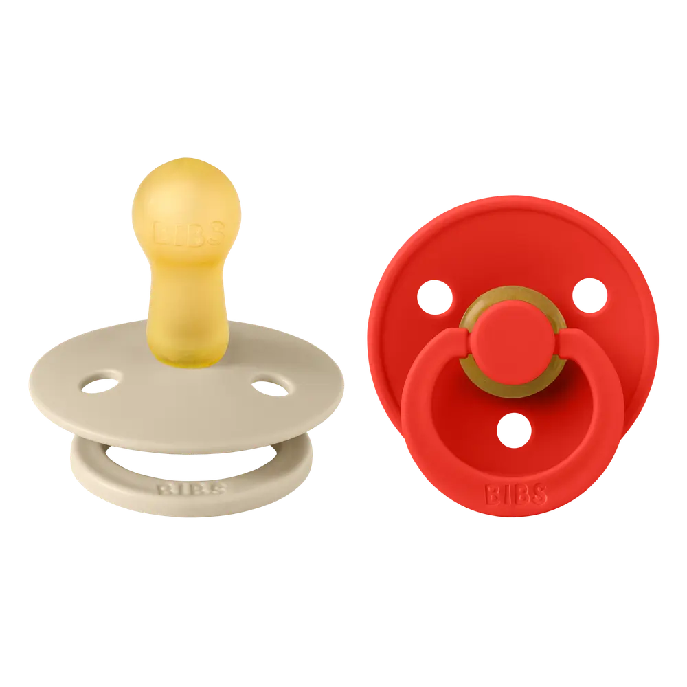 Napp Colour 2-pack Latex Rund 6-18 mån - Vanilla/Candy Apple | Baby & Barn - Sköta - Nappar | BabyMode