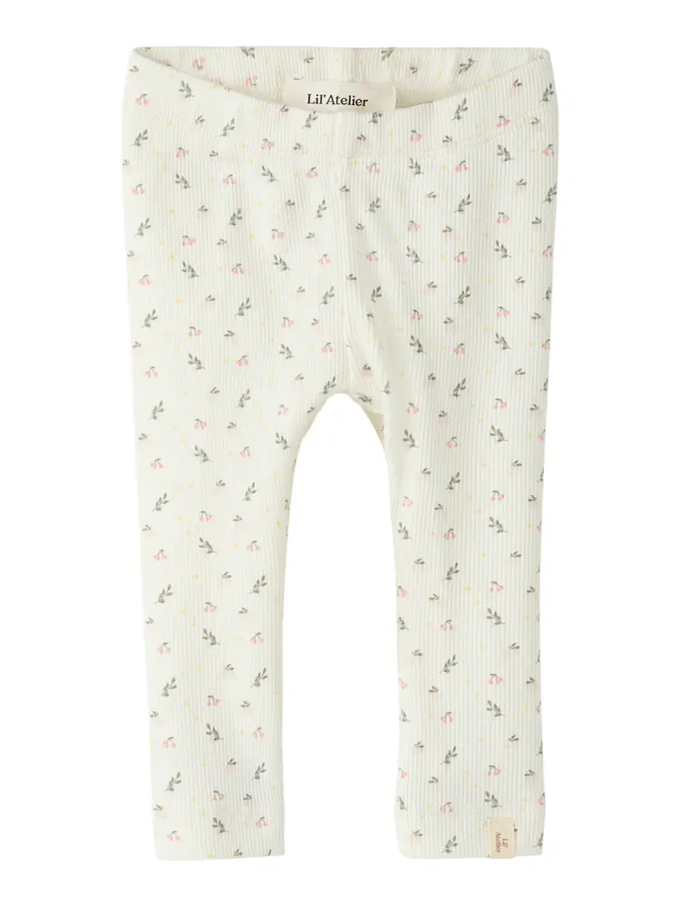 Lil Atelier Gago Slim Leggings - Coconut Milk - 80 | Barnkläder - Underdelar - Leggings | BabyMode
