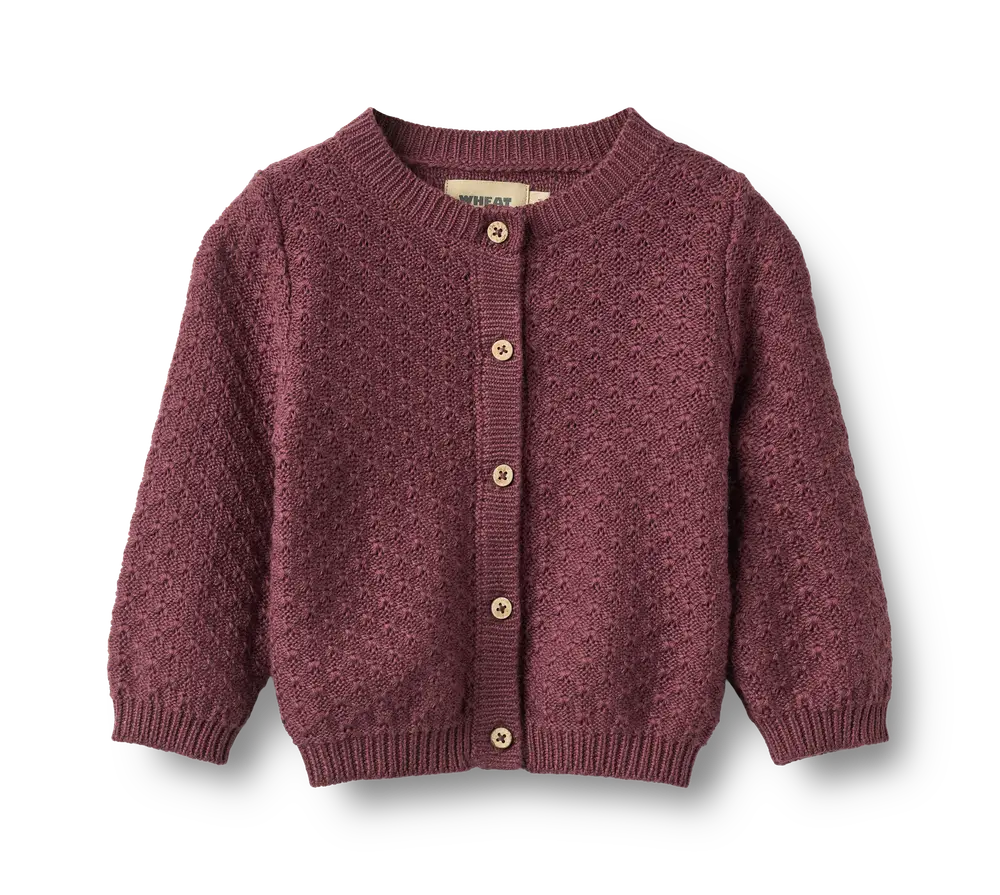 Wheat Cardigan Magnella - Eggplant - 68