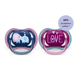 Napp Ultra Air 2-pack 18+ m - Blå/Rosa | Baby & Barn - Sköta - Nappar | BabyMode