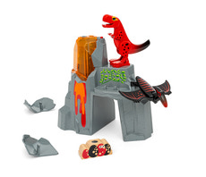 Aktiv Vulkan med Dinosaurier