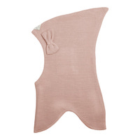 Balaclava med rosett - Dusty rose
