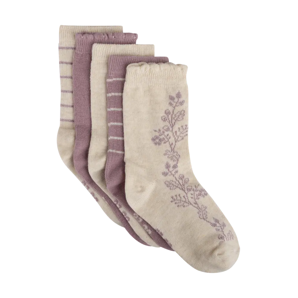 BeKids Strumpor 5-Pack - Elderberry - 19\22