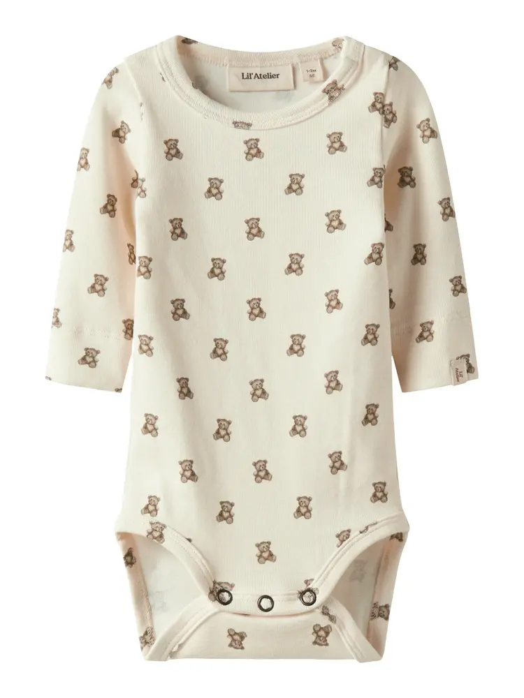 Långärmad Body Gayo Elo - Turtledove - 80 | Barnkläder - Bodys & overaller - Långärmad body | BabyMode