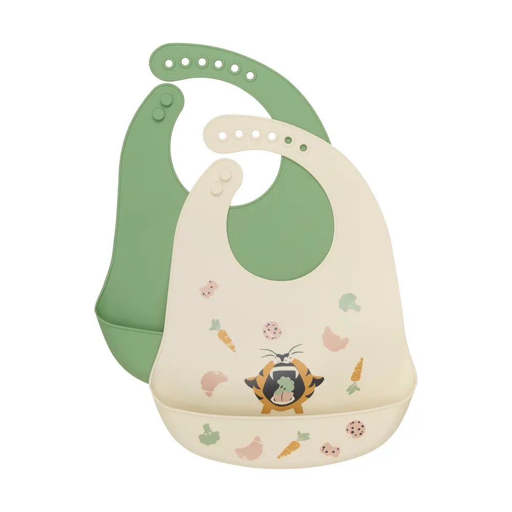 Silikon Haklapp 2-Pack - Loden Frost - ONE SIZE | Baby & Barn - Äta - Haklappar | BabyMode