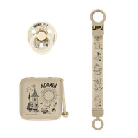 BIBS Moomin Presentset Soothe&Go Lat Str 2 - Vanilla