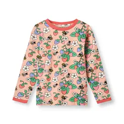 Langærmet bluse med jordbær - 536 | Kläder - Toppar - Blusar | BabyMode