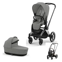 Cybex E-Priam Duovagn - Mirage grey/Chrome black | Barnvagnar | BabyMode