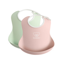 Mjuk Haklapp 2-Pack - Blekgrön/Blekrosa