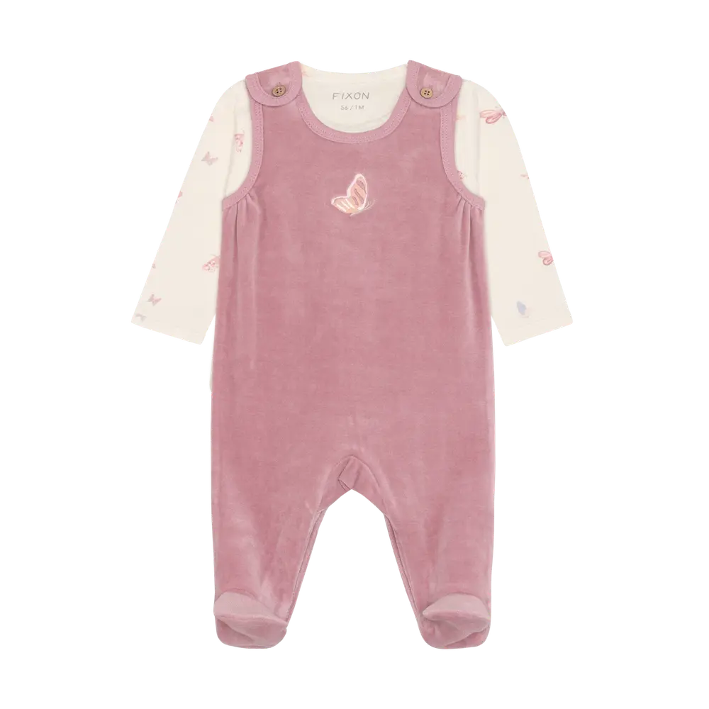 Set m. Body och Velour Romper - Lilas - 50 | Barnkläder - Set & Multipack - Bodys | BabyMode