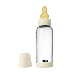 Nappflaska Glas Baby Latex Medium Slow Flow 240 ml - Ivory | Baby & Barn - Äta - Nappflaskor | BabyMode