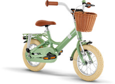 Youke Classic 12-Alu Springcykel med Korg - Retro Grön