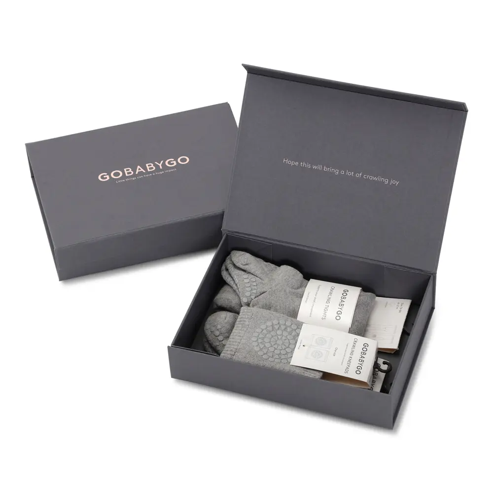 Krypskydd Startkit - Grey Melange - 6-12M | Barnkläder - Strumpor & strumpbyxor - Halkfria strumpor | BabyMode
