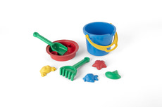 Klassiskt återvunnet hinkset blått i nät