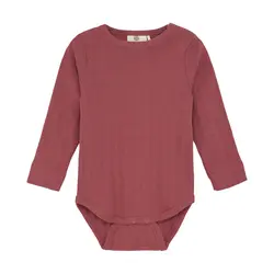 Långärmad Body Pointelle - Roan Rouge | Kläder - Bodys & overaller - Långärmad body | BabyMode