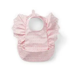 Haklapp - Embroidery Anglaise Pink | Baby & Barn - Äta - Haklappar | BabyMode