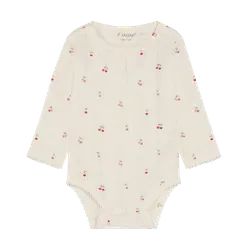 Långärmad Body Pointelle - Eggnog | Kläder - Bodys & overaller - Långärmad body | BabyMode