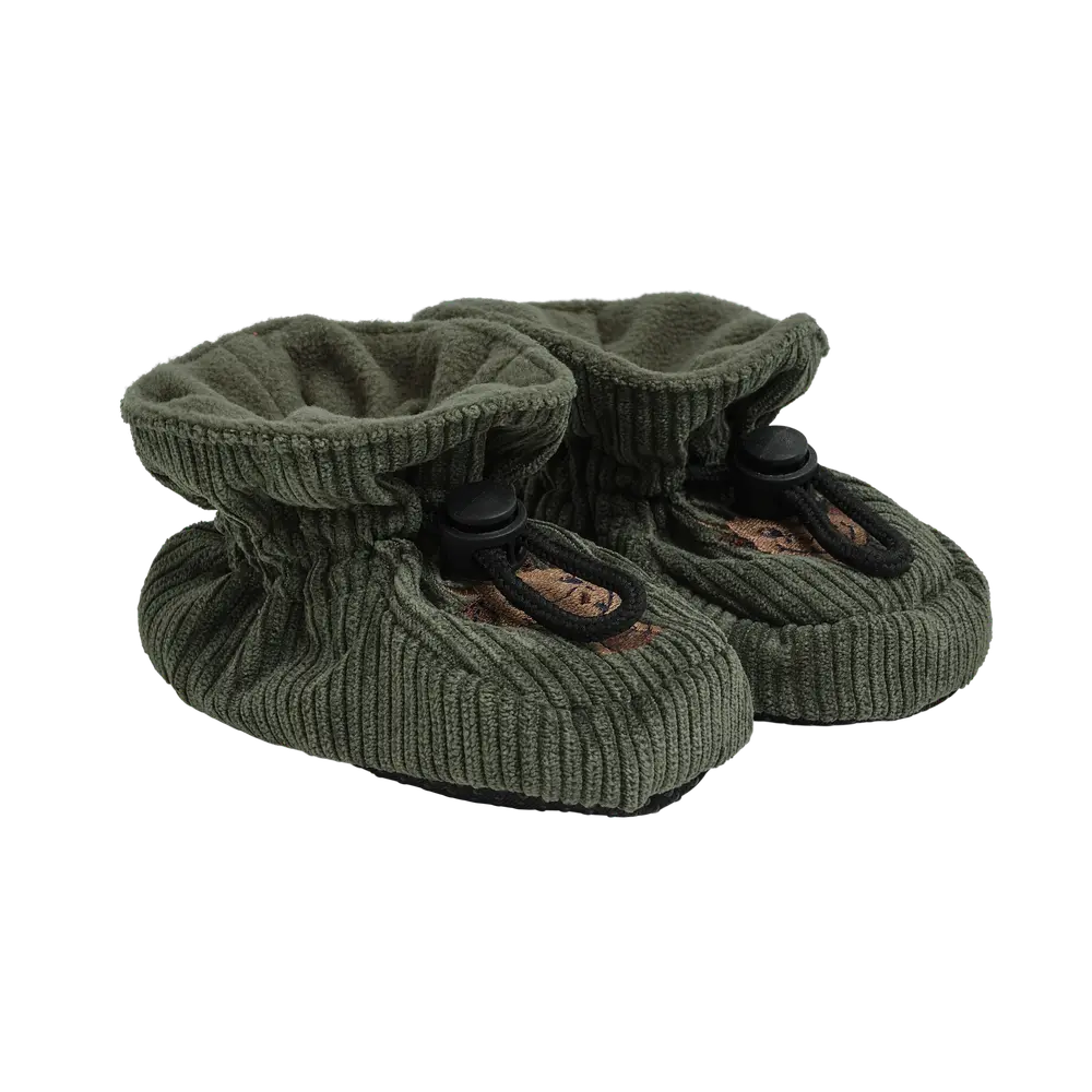 BeKids Tossor Corduroy - Burnt Olive - 23\24 | Barnkläder - Barnskor - Tossor | BabyMode