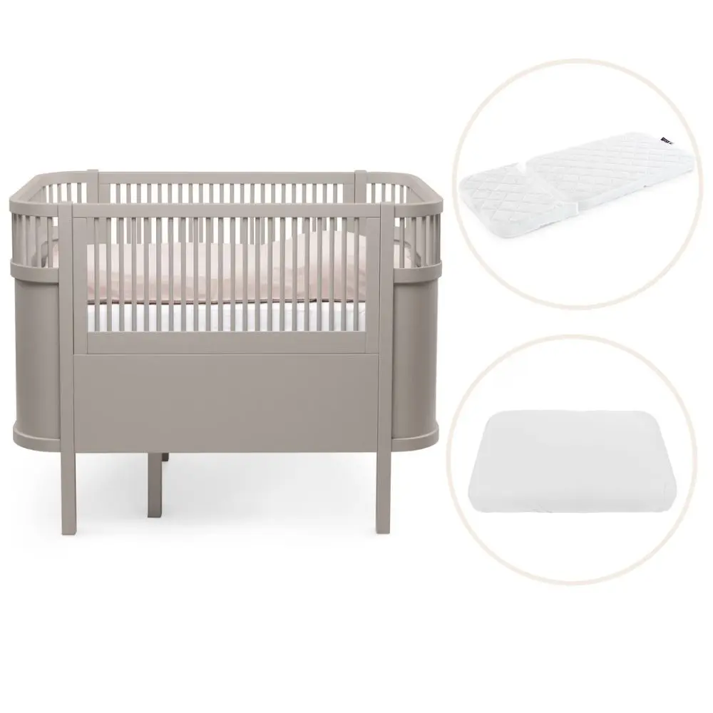 Sebra Växasäng 2 i 1 Baby & Juniorsäng - Jetty Beige