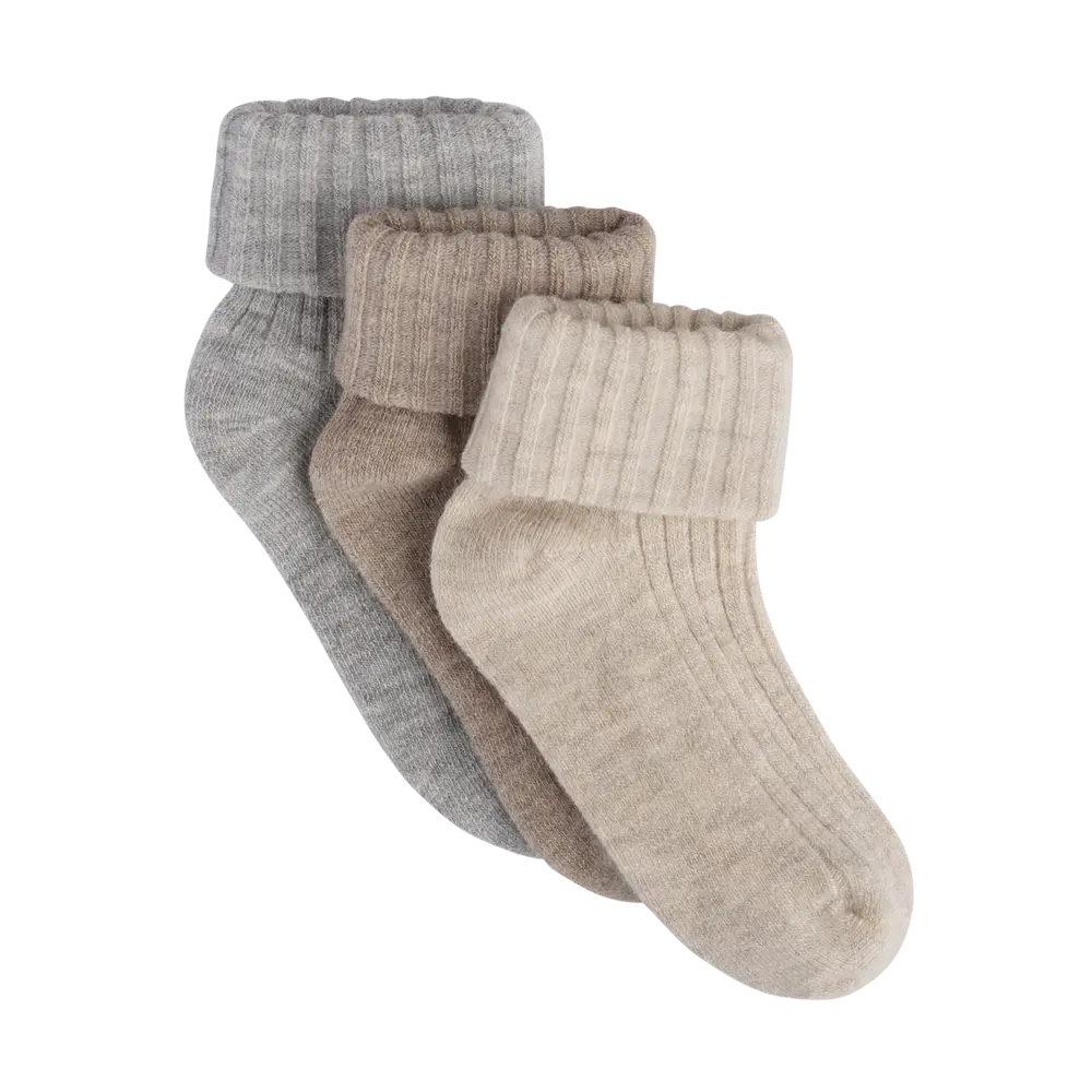 BeKids Rib Strumpor Ull 3-Pack - Sheer Bliss - 11\14