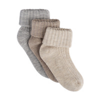BeKids Rib Strumpor Ull 3-Pack - Sheer Bliss
