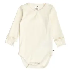 Cozy Me Rib Deco Långärmad Body - Tofu